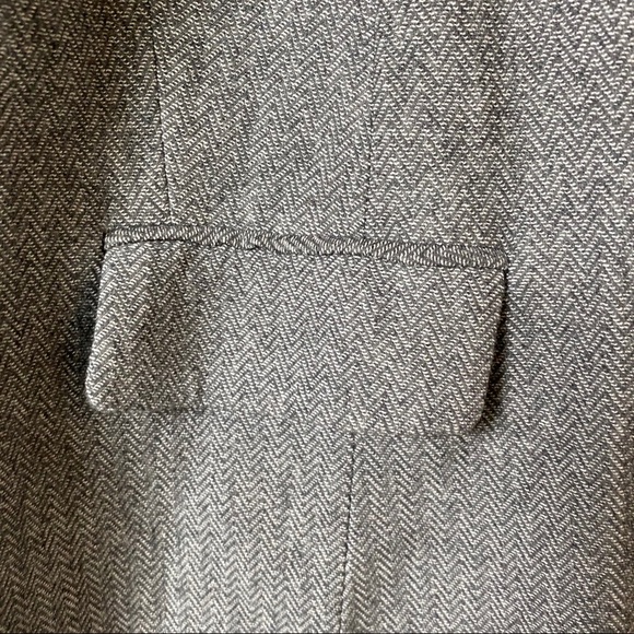 Loft Grey Herringbone Knit Blazer Plus Size 18 - Picture 9 of 10